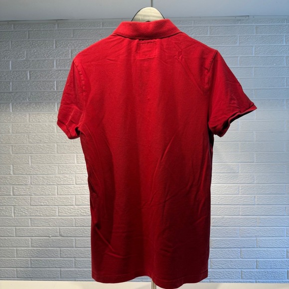 Hollister California Epic Flex Stretch Red Polo Shirt Mens Size L - Picture 2 of 4